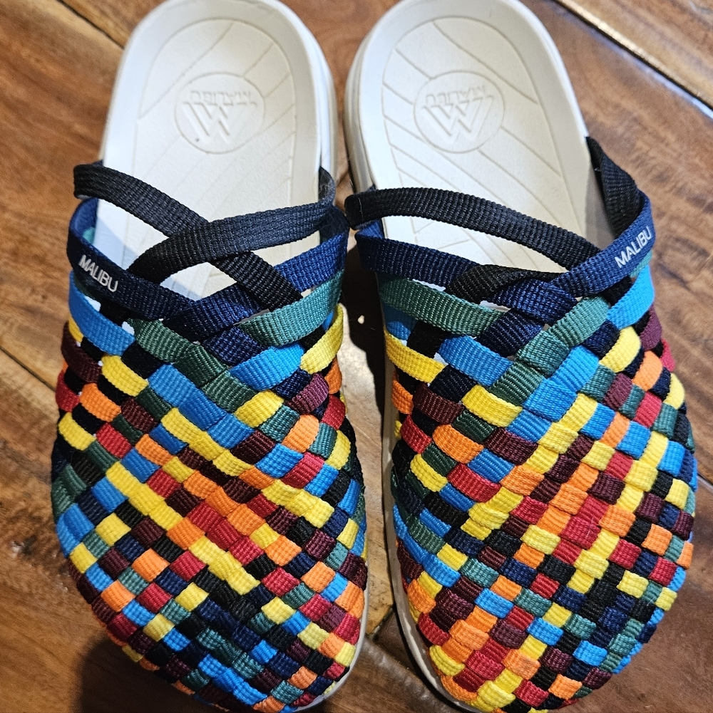 Malibu Multicolor Woven Mules
